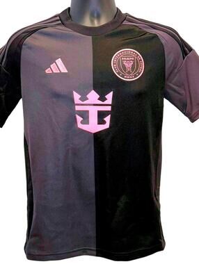 Adidas Inter Miami Messi 25/26 MLS Away Jersey "Black/Gray/Pink" Youth M